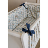 Blue Cottage Cot Bumper by Malomi Kids