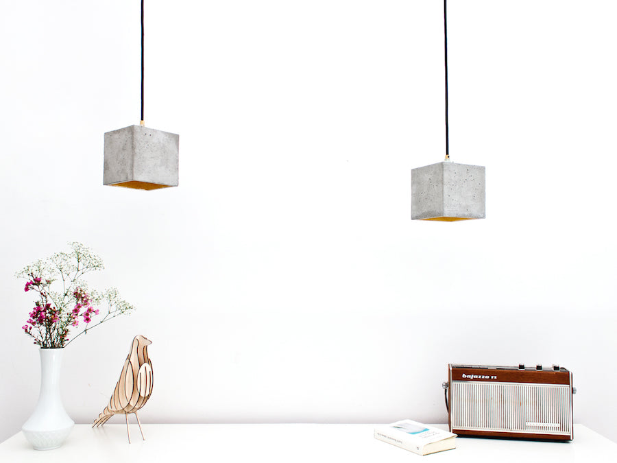 [B1] Pendant Light Grey Cubic, GANTlights Berlin- D40Studio