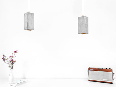 [B2] Pendant Light Grey Rectangular, GANTlights Berlin- D40Studio