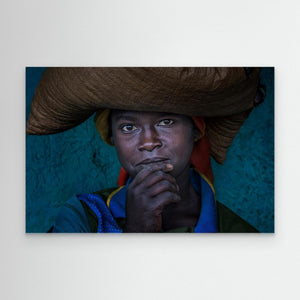 Ethiopian woman in a market. by Joxe Inazio Kuesta Garmendia