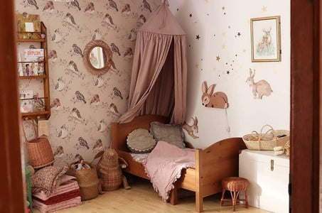 Birds Beige Wallpaper