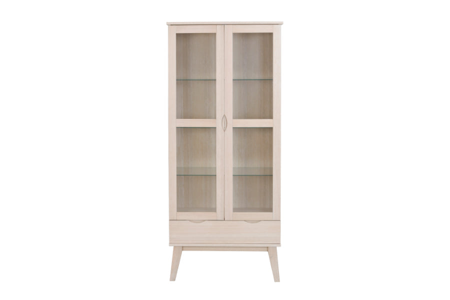 Rowico FILIPPA Glass Cabinet with Drawer