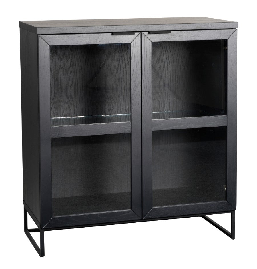 EVERETT Oak Glass Cabinet 105CM