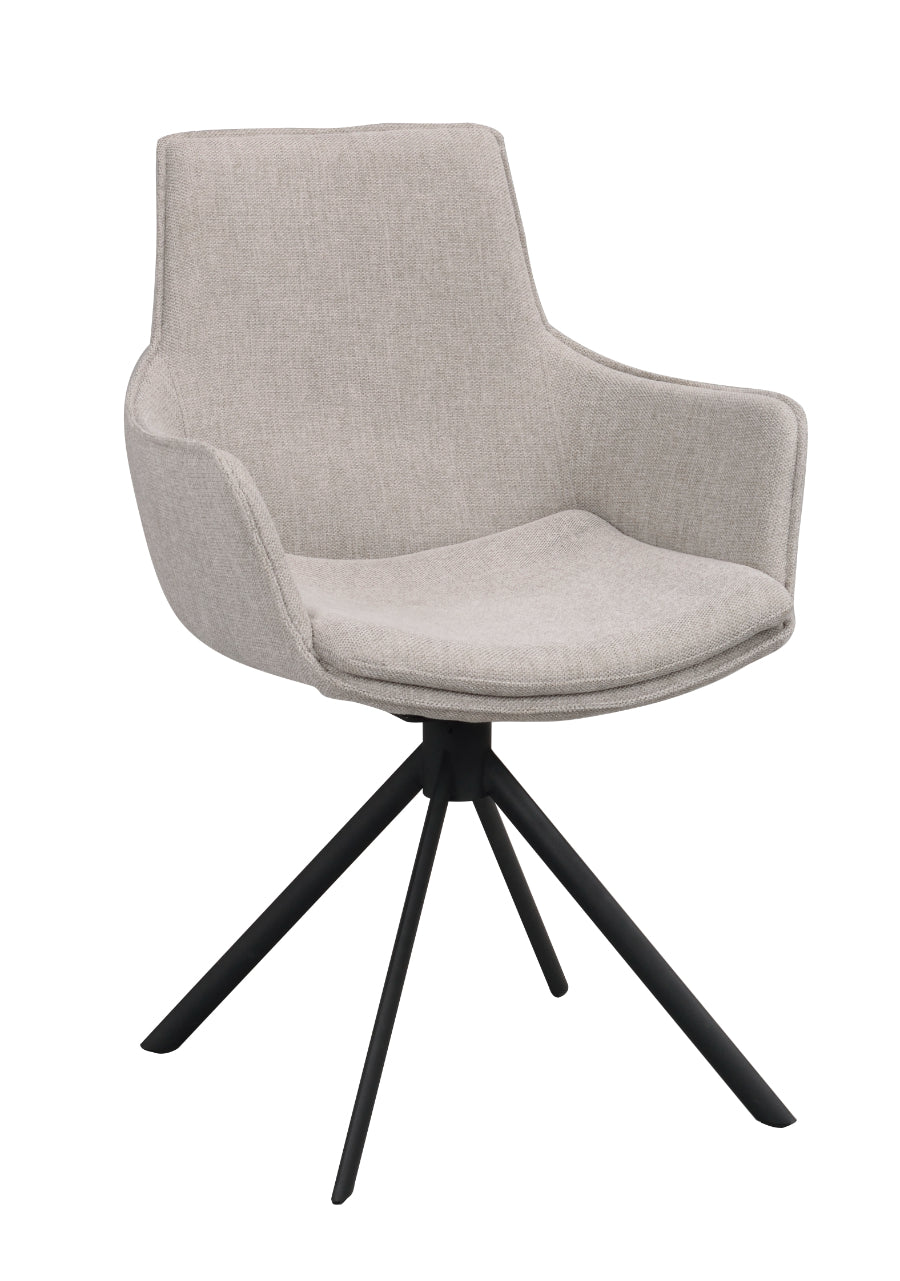LOWELL Set mit 2 grauen Drehsesseln