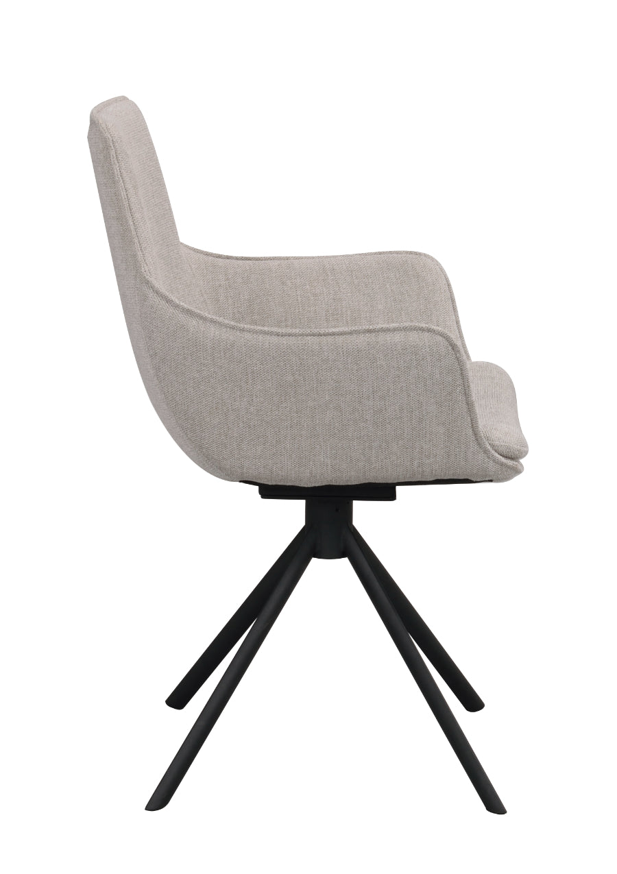 LOWELL Set mit 2 grauen Drehsesseln