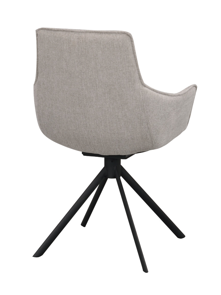 LOWELL Set mit 2 grauen Drehsesseln