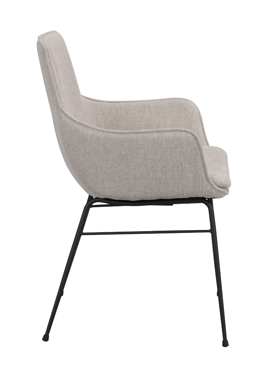 LOWELL Grauer Sessel – 2er-Set