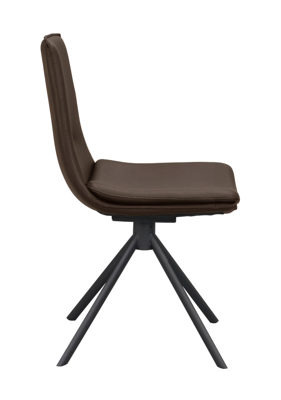 LOWELL Set mit 2 Drehstühlen aus Leder