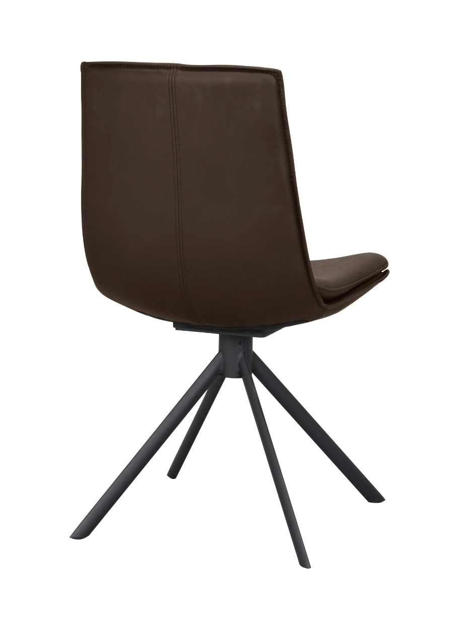 LOWELL Set mit 2 Drehstühlen aus Leder