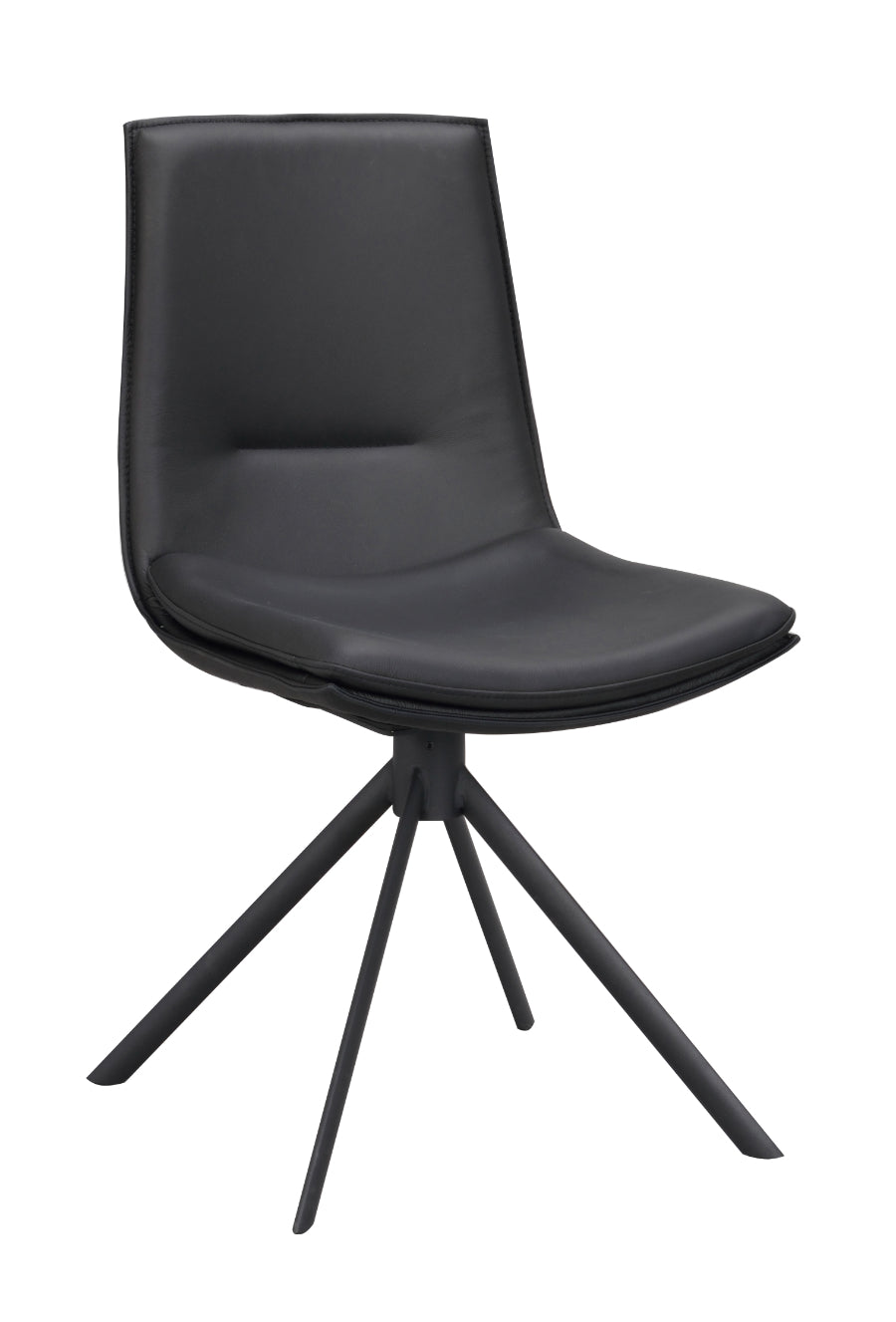 LOWELL Set mit 2 Drehstühlen aus Leder