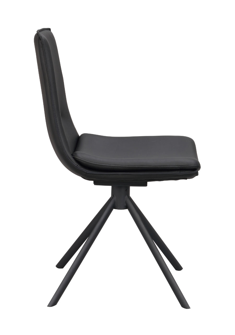 LOWELL Set mit 2 Drehstühlen aus Leder
