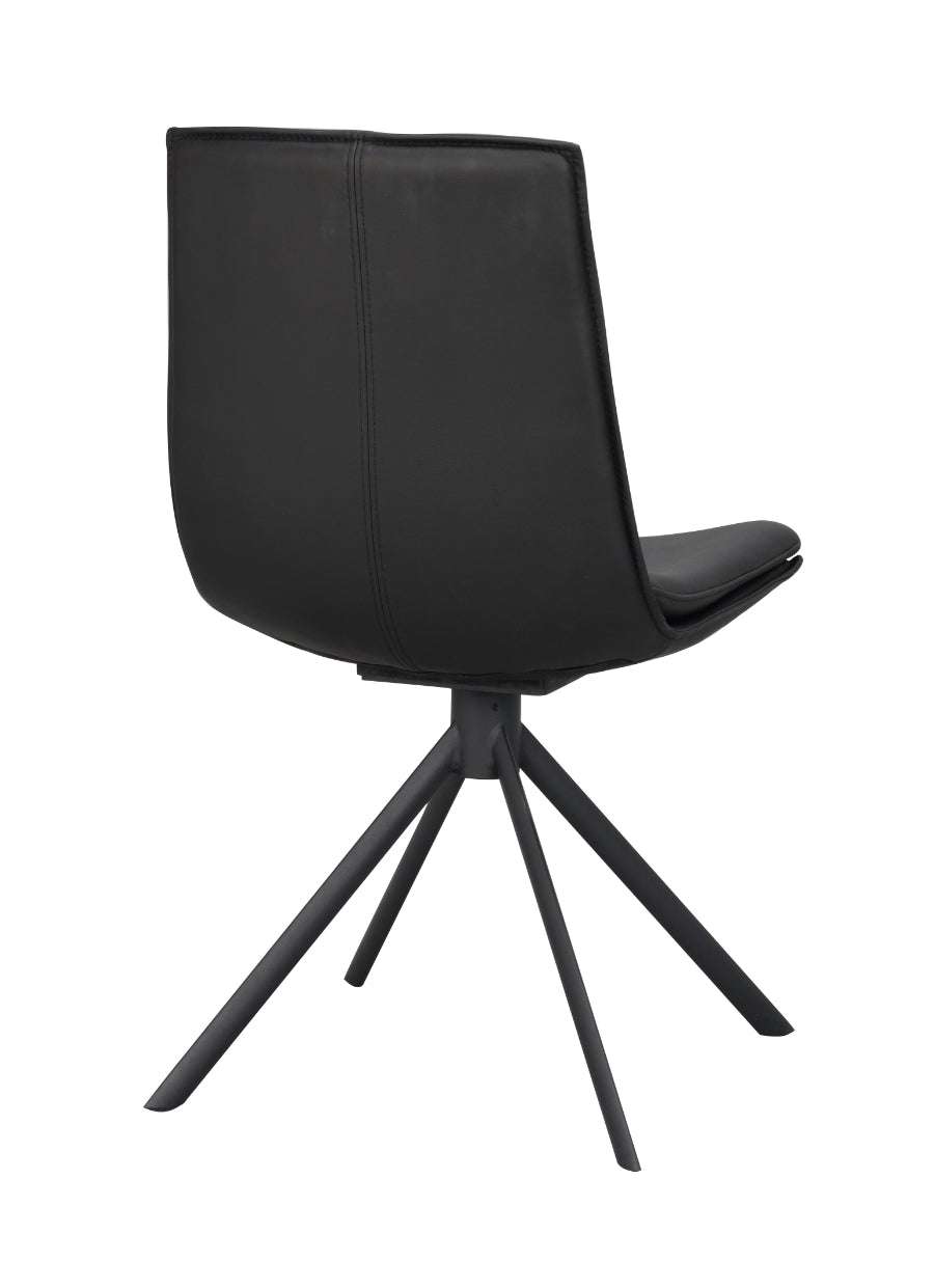LOWELL Set mit 2 Drehstühlen aus Leder