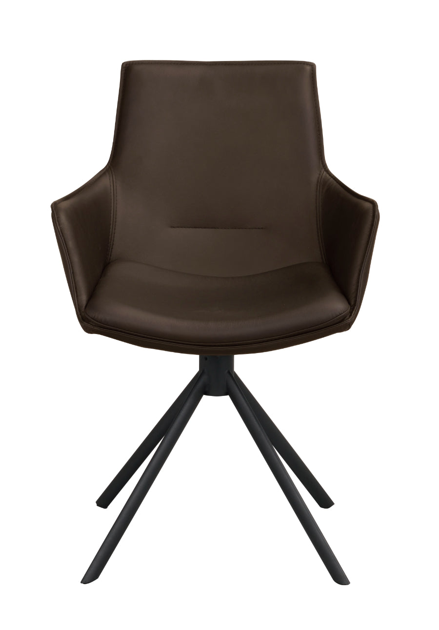 LOWELL Set mit 2 drehbaren Ledersesseln