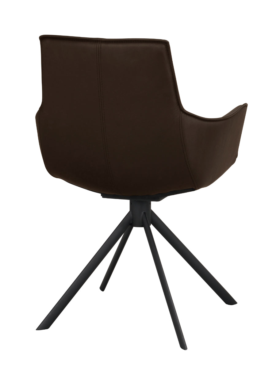 LOWELL Set mit 2 drehbaren Ledersesseln