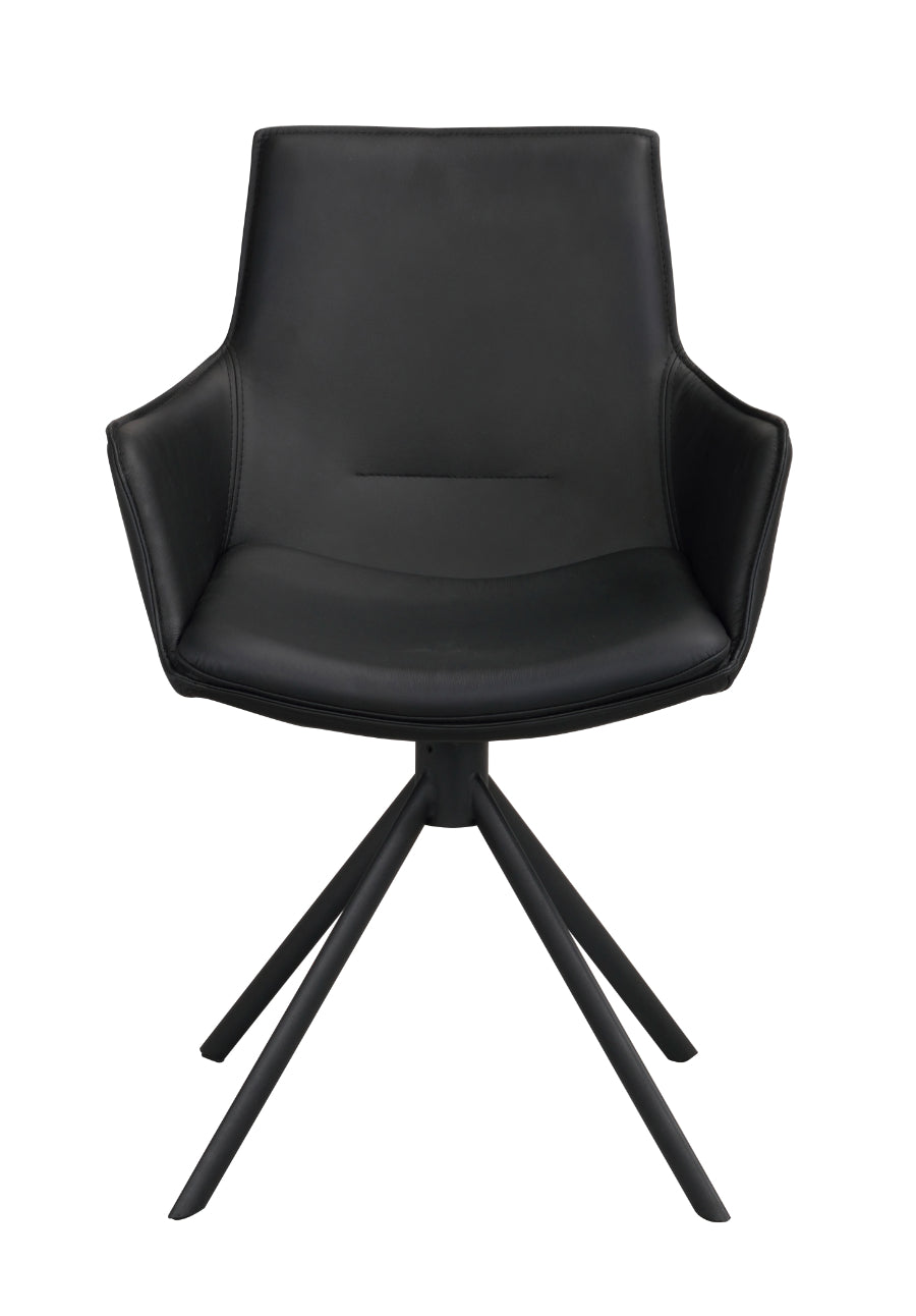 LOWELL Set mit 2 drehbaren Ledersesseln