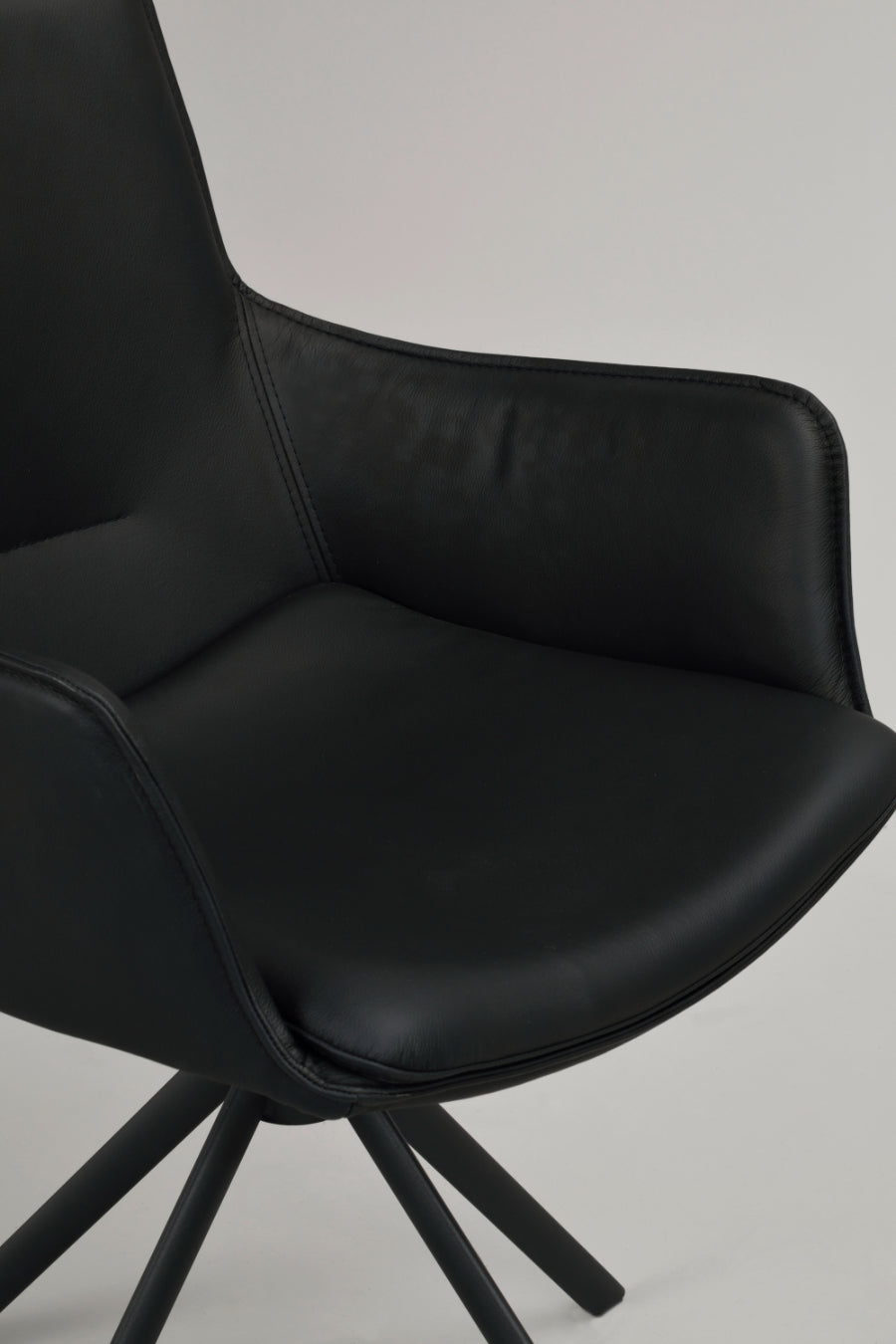 LOWELL Set mit 2 drehbaren Ledersesseln