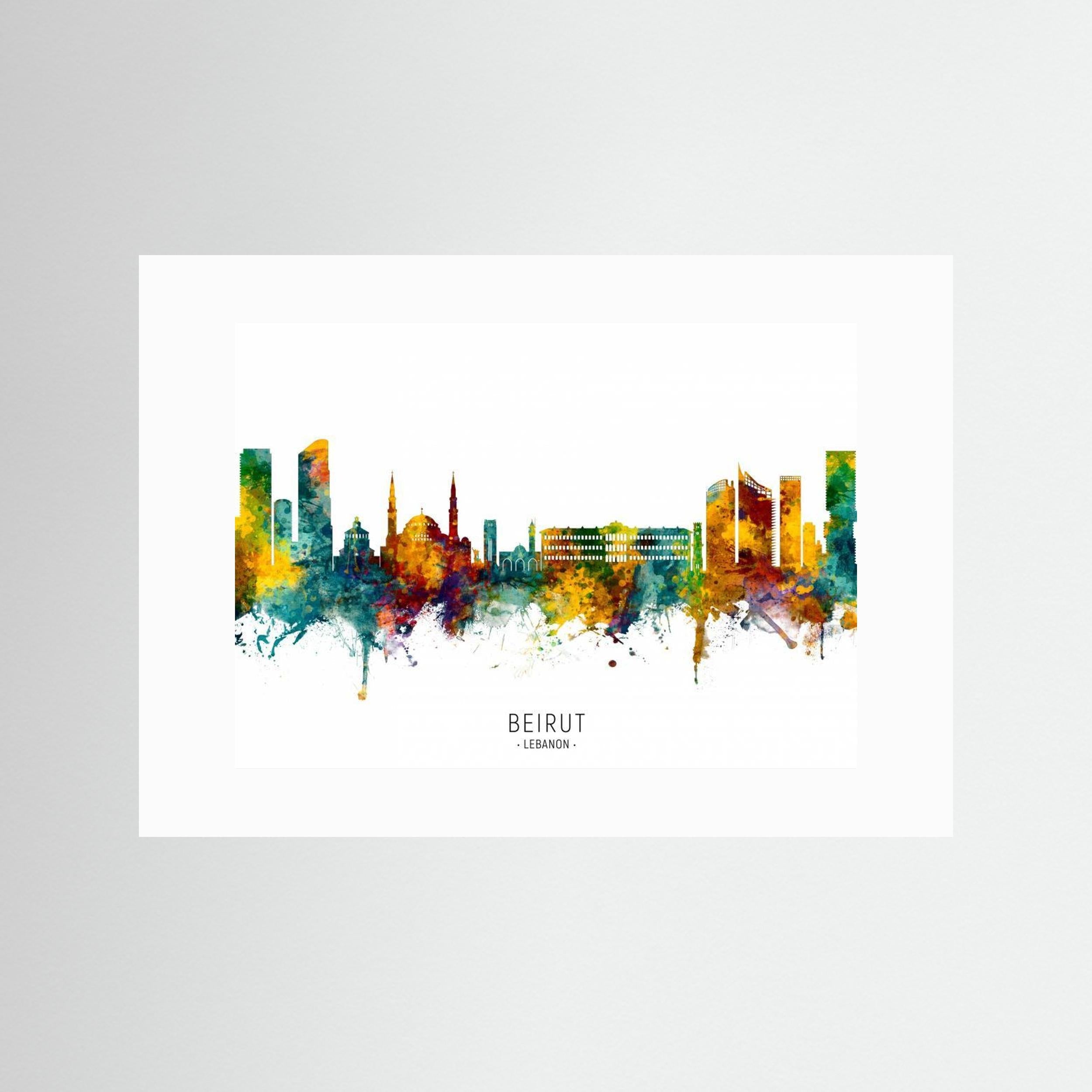 Beirut Lebanon Skyline by Michael Tompsett