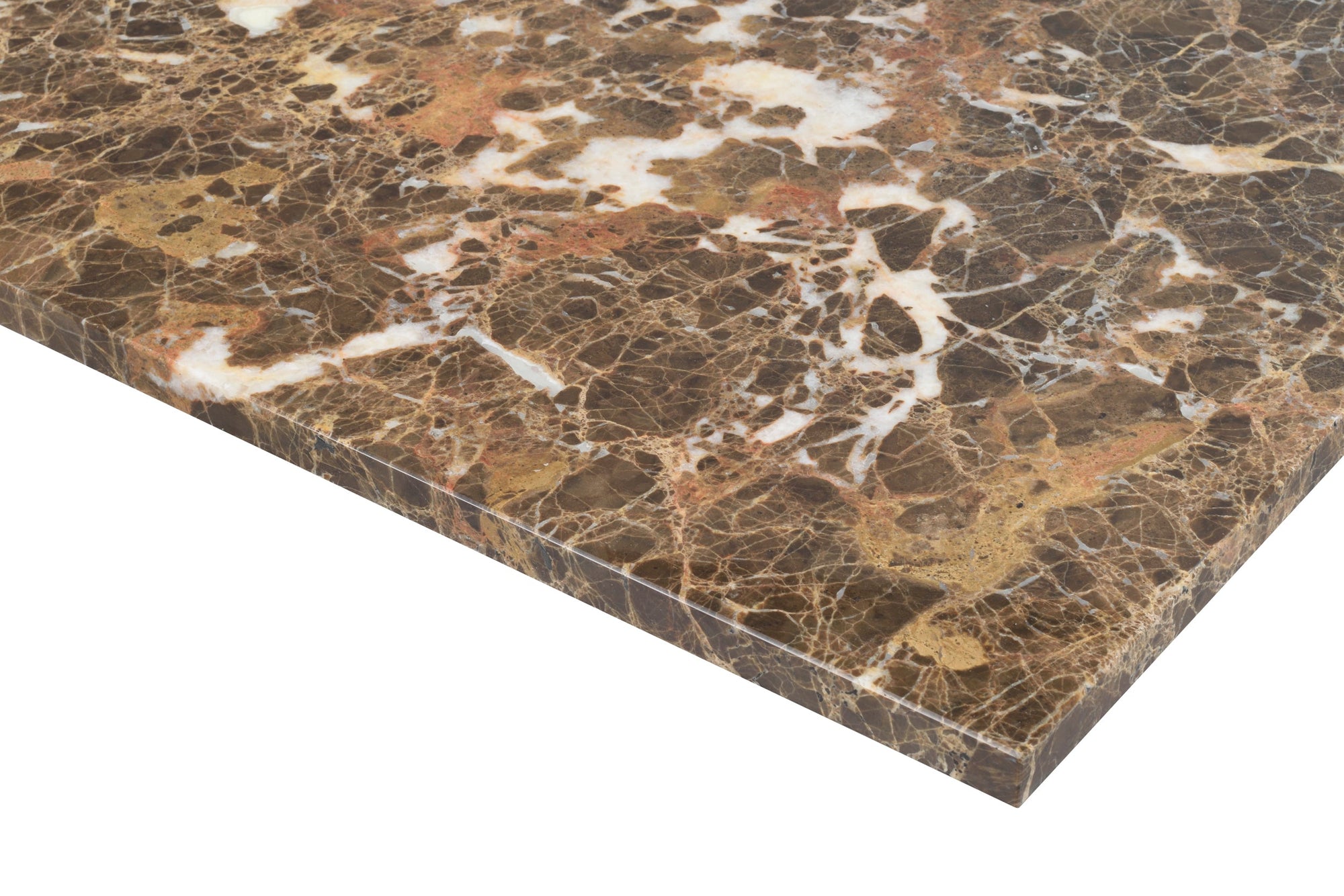 BROOKSVILLE Square Coffee Table 90 CM – Brown marble & brown oak – 8