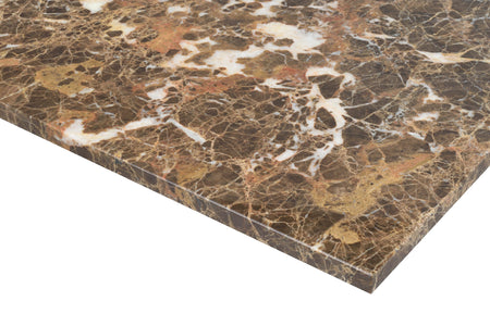 BROOKSVILLE Square Coffee Table 90 CM – Brown marble & brown oak – 8