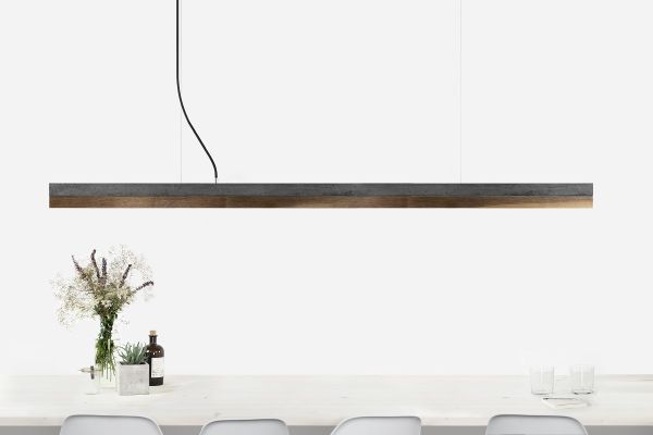[C3] Concrete & Walnut Pendant 182CM