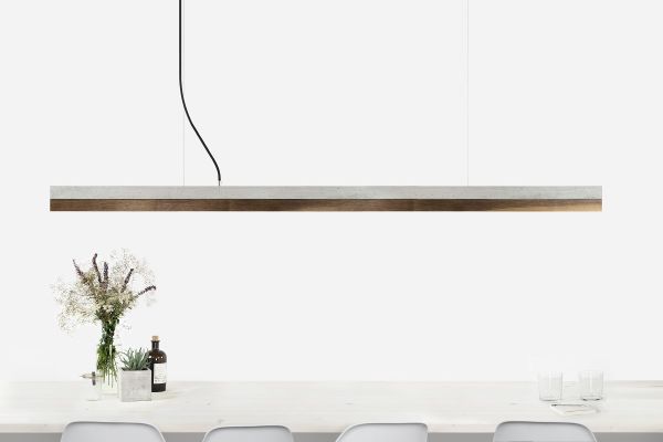 [C3] Concrete & Walnut Pendant 182CM