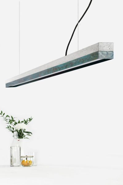 [C3] Concrete & Oxidised Copper Pendant 182CM