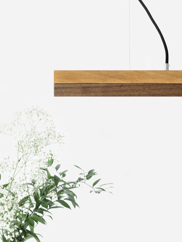 [C2o] Oak Wood & Walnut Pendant 92CM