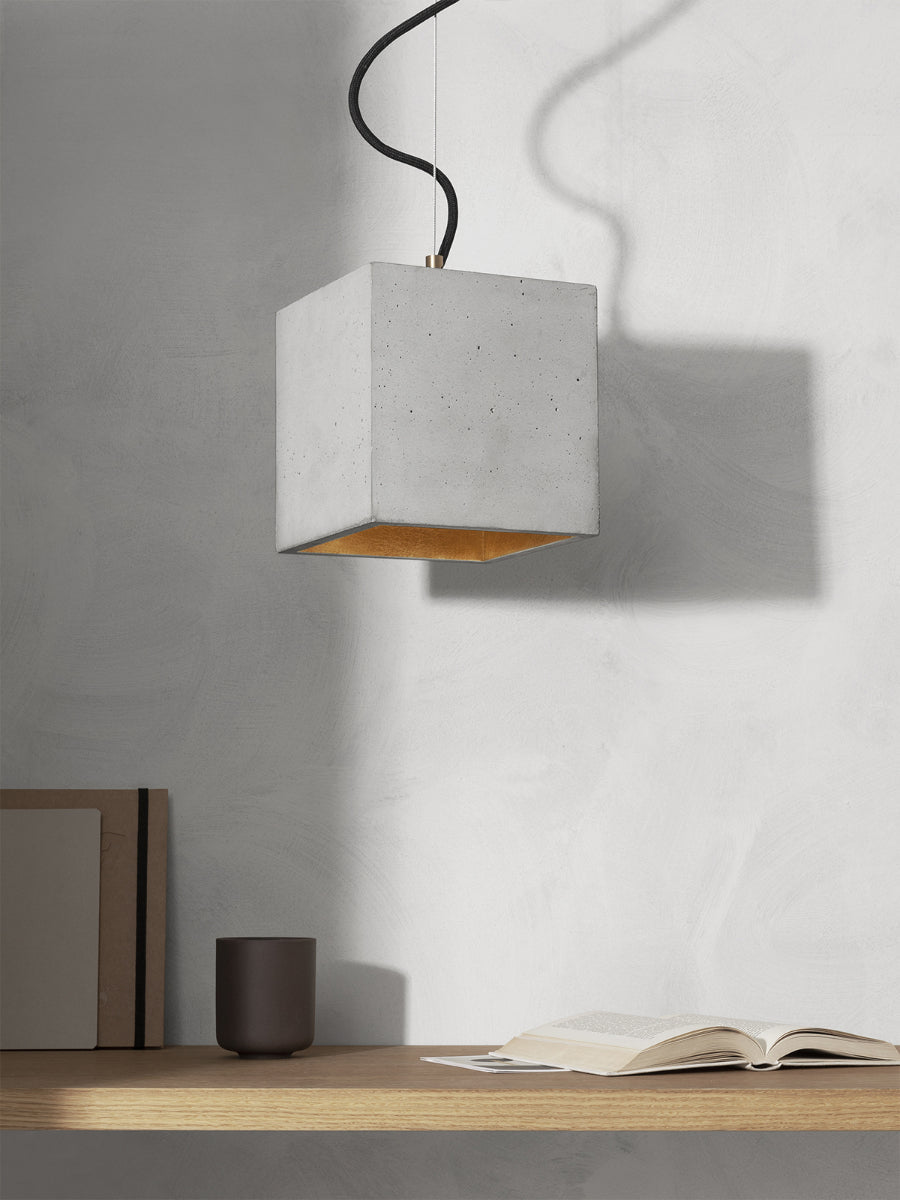 [B5] Pendant Light Grey Cubic