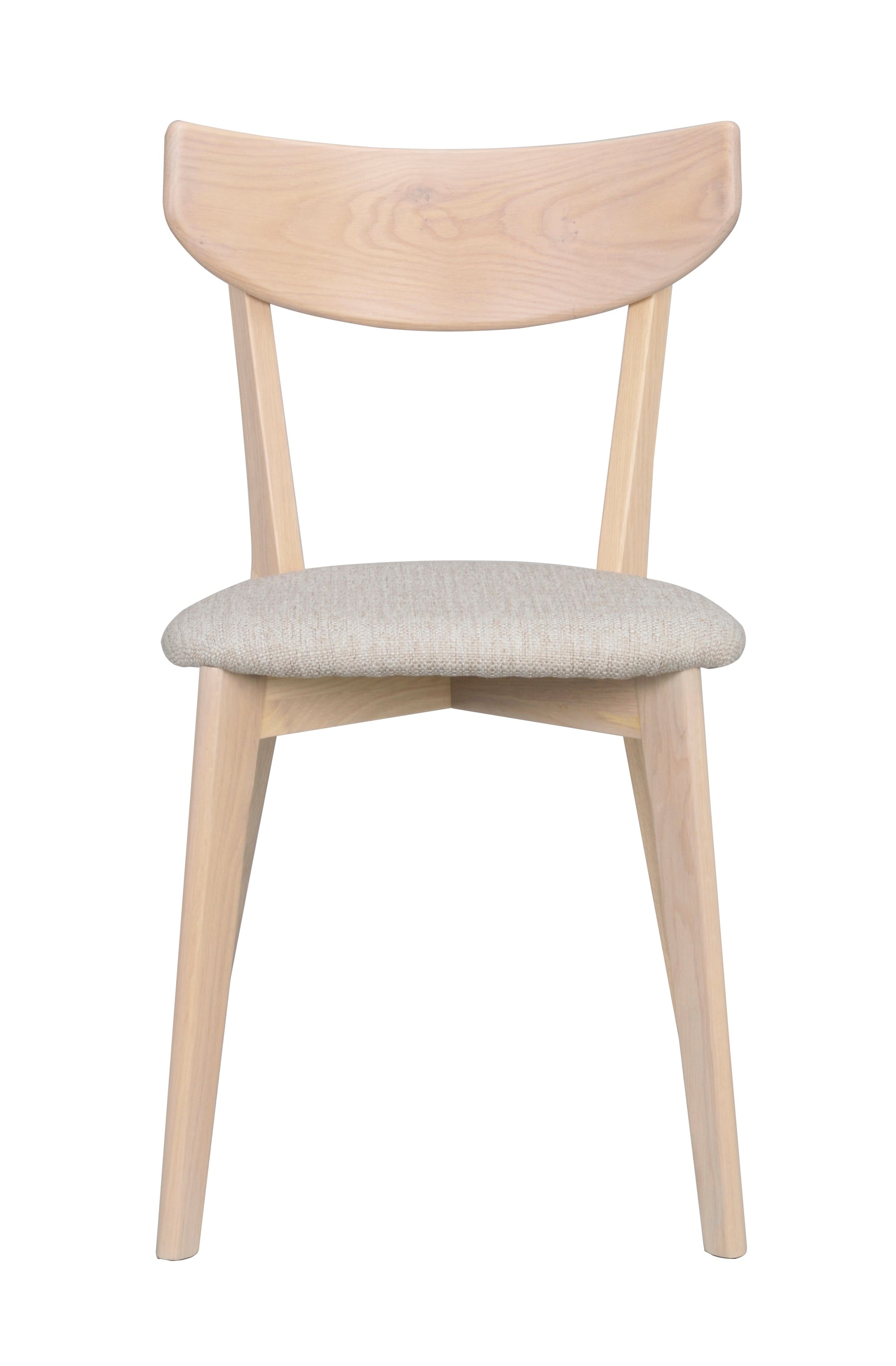 AMI Set of 2 Chairs – whitewash oak/grey-beige seat – 1