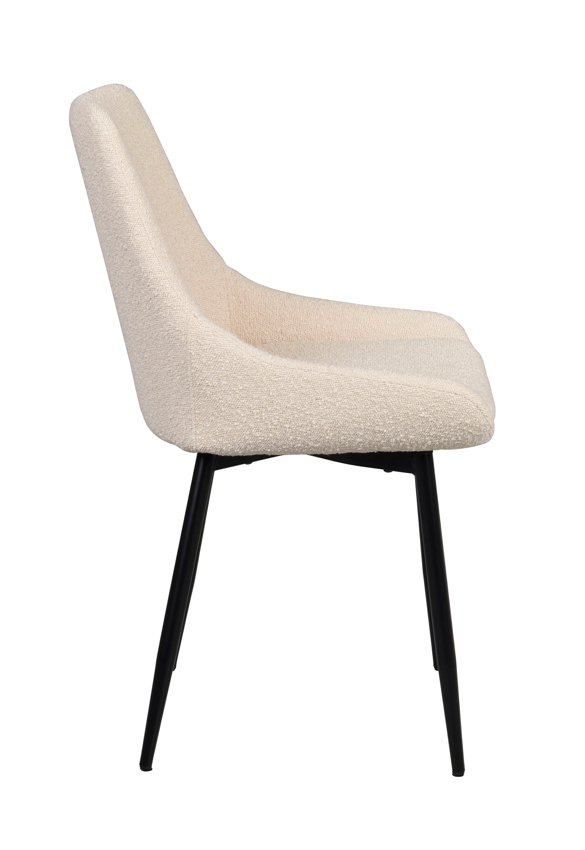 SIERRA Fabric Set of 2 Chairs – Beige Bouclé – 7