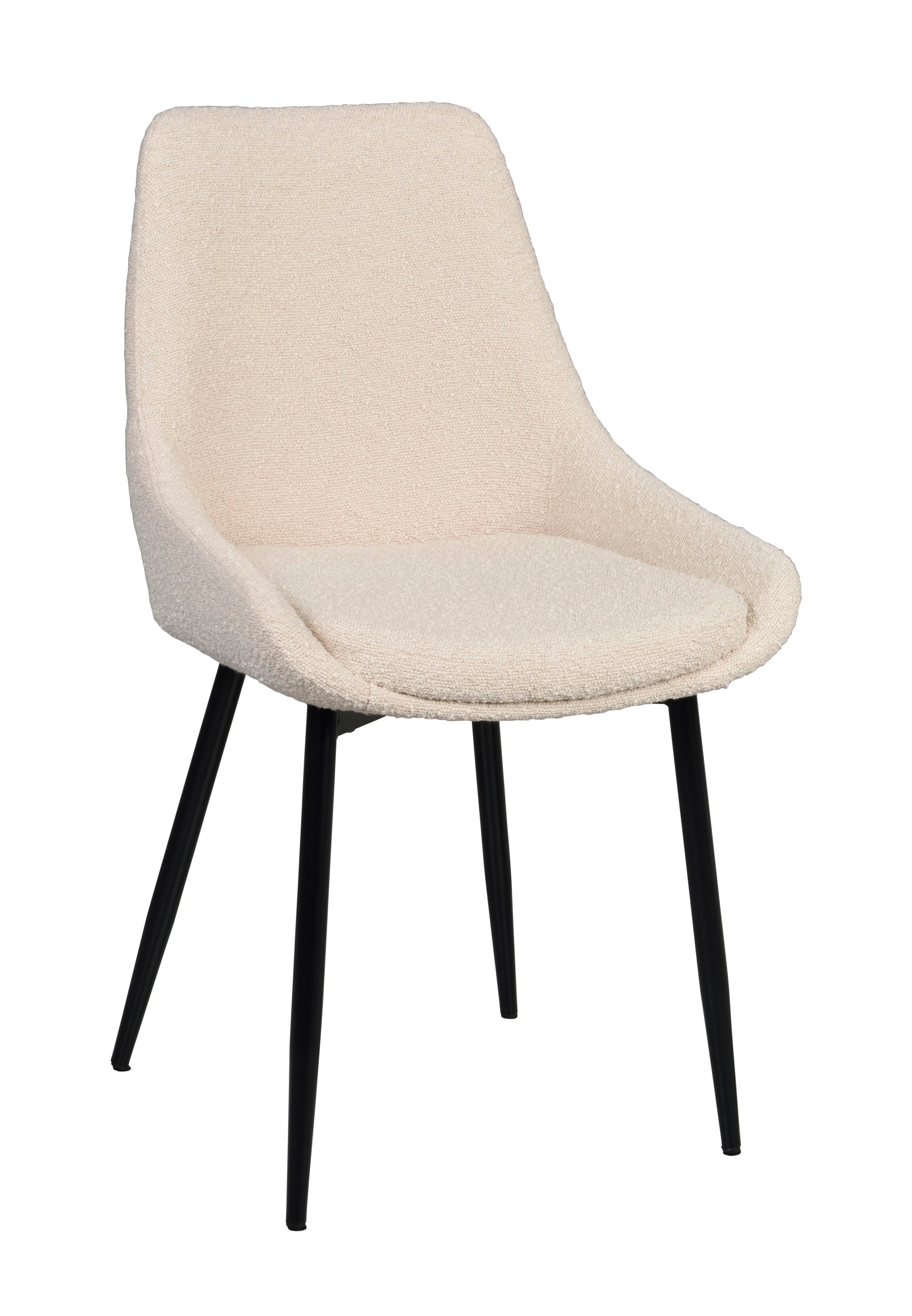 SIERRA Fabric Set of 2 Chairs – Beige Bouclé – 6