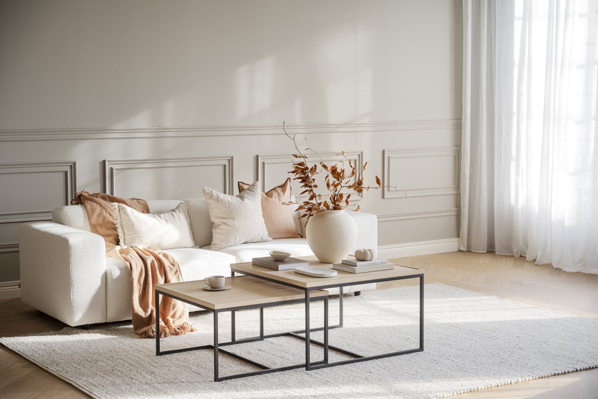 Deerfield Coffee Table 80 x 80 cm – Whitewash Oak – Default Title – 4