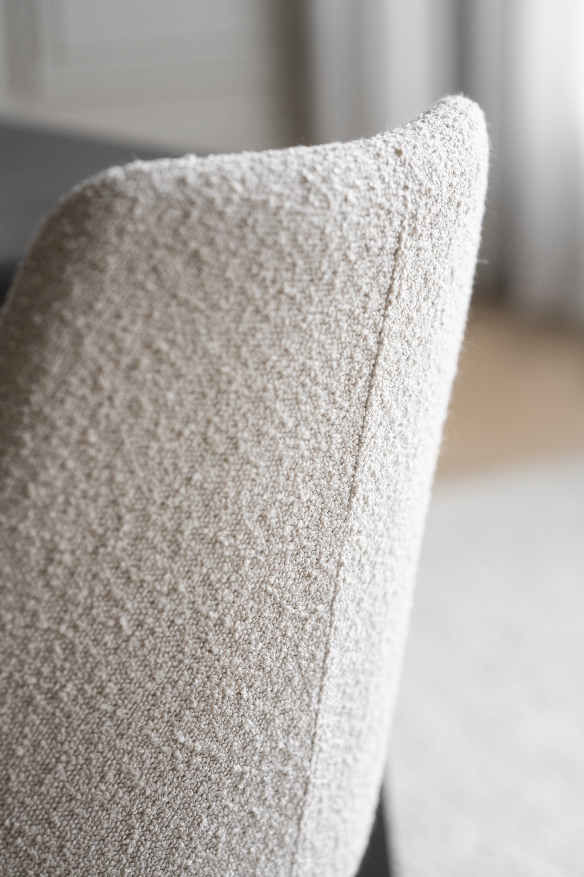 SIERRA Fabric Set of 2 Chairs – Beige Bouclé – 5