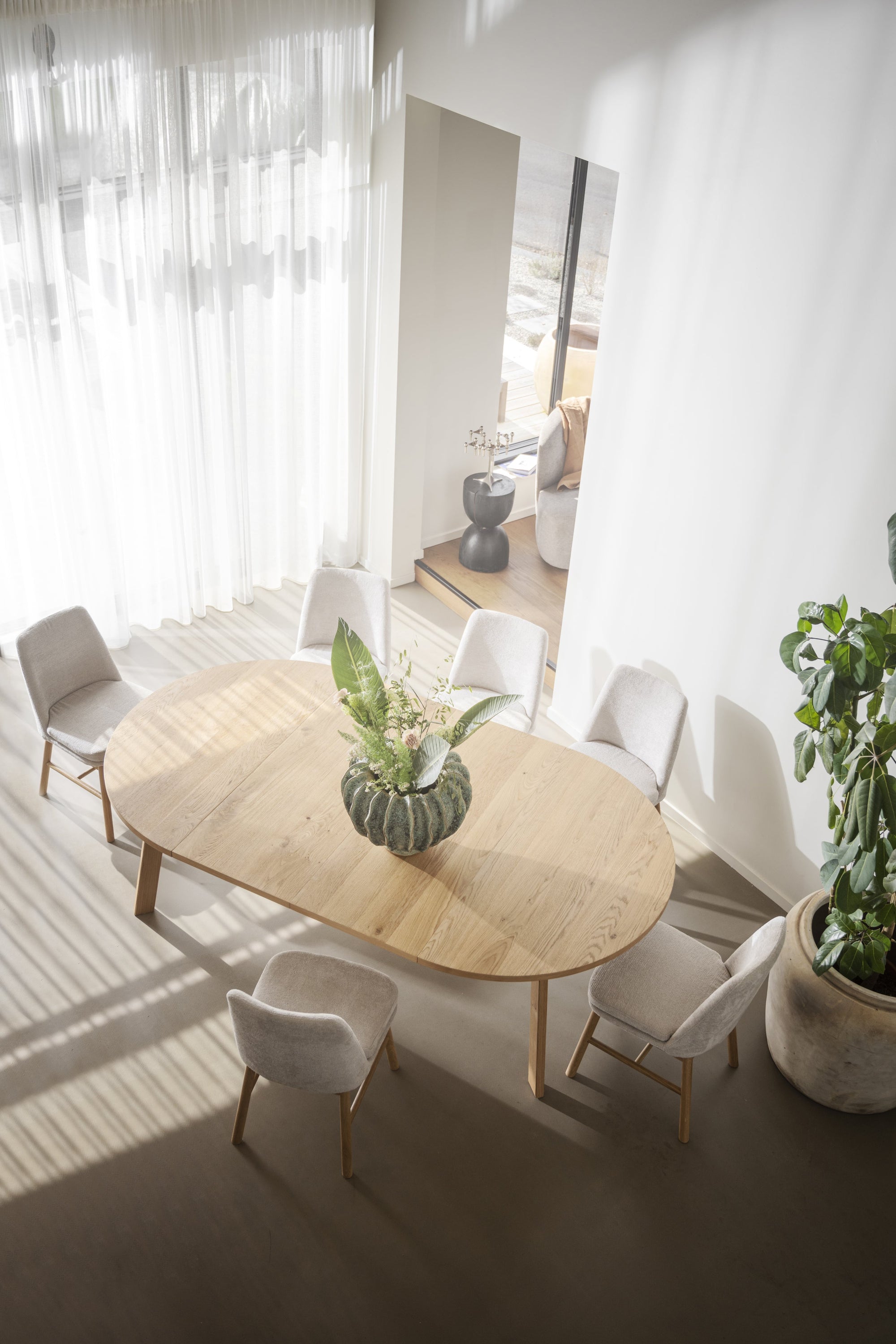 Glenside Round Extendable Dining Table Ø130 cm – Oak – 4