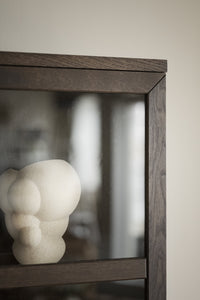 EVERETT HIGH Glass Cabinet – Brown Oak – 5