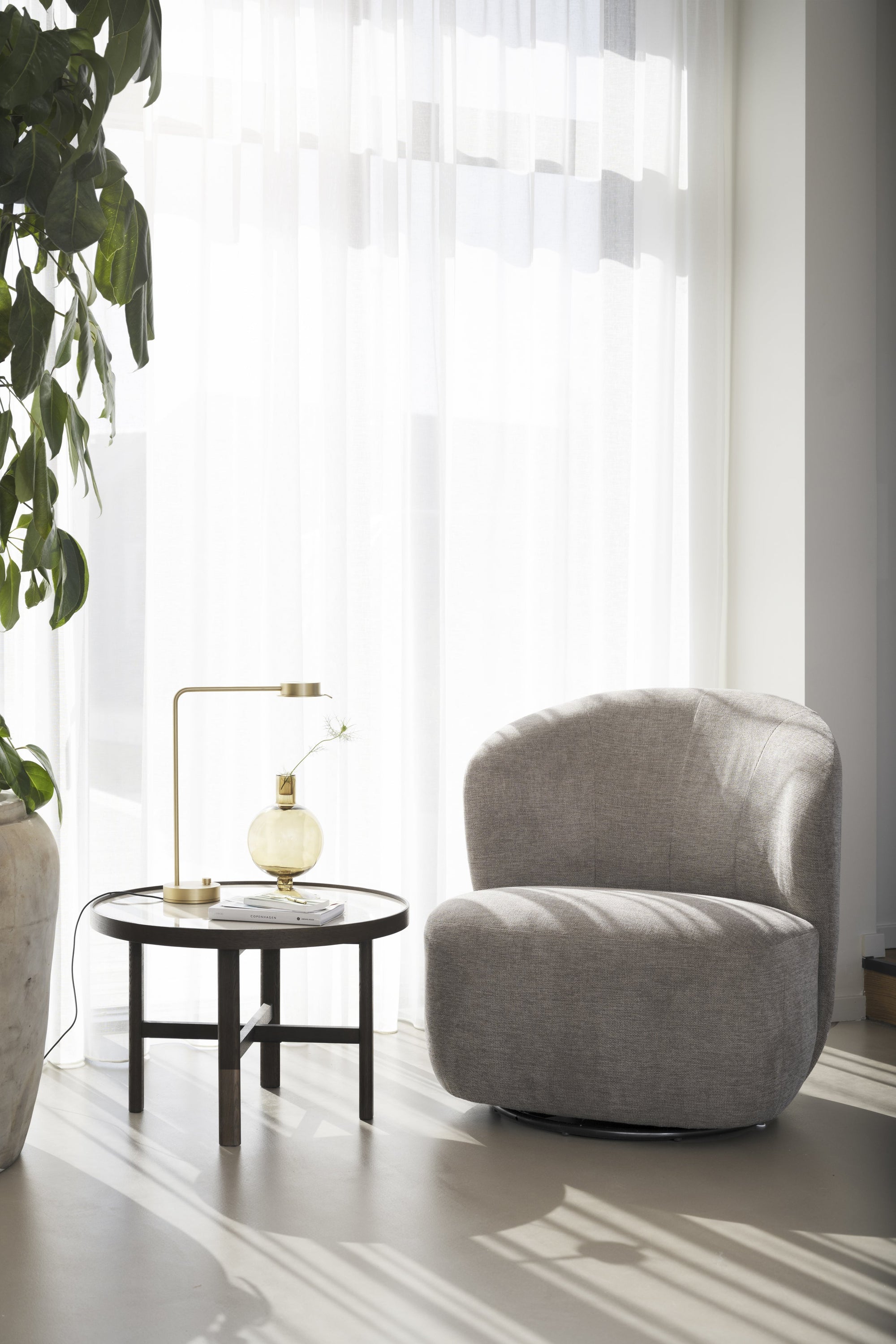 Roselawn Swivel Lounge Chair – Beige – 3