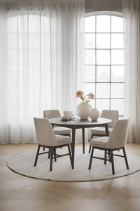 Tyler Round Extendable Dining Table Ø120 cm – Brown Oak – 2