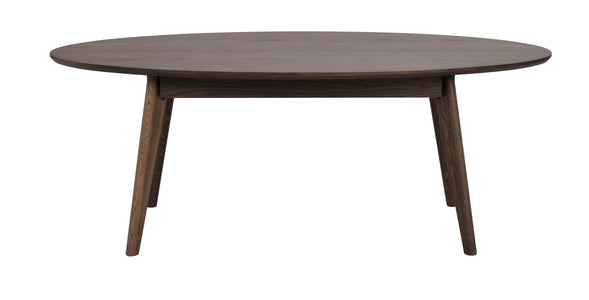 YUMI Oval Coffee Table 130CM – Brown Oak – 1