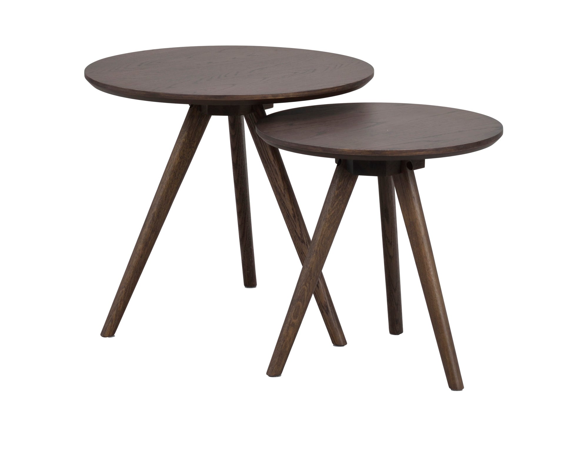 Yumi Nesting Tables – Brown Oak – 1
