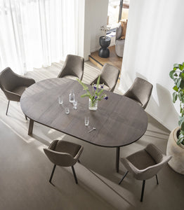 Glenside Round Extendable Dining Table Ø130 cm – Brown Oak – 4
