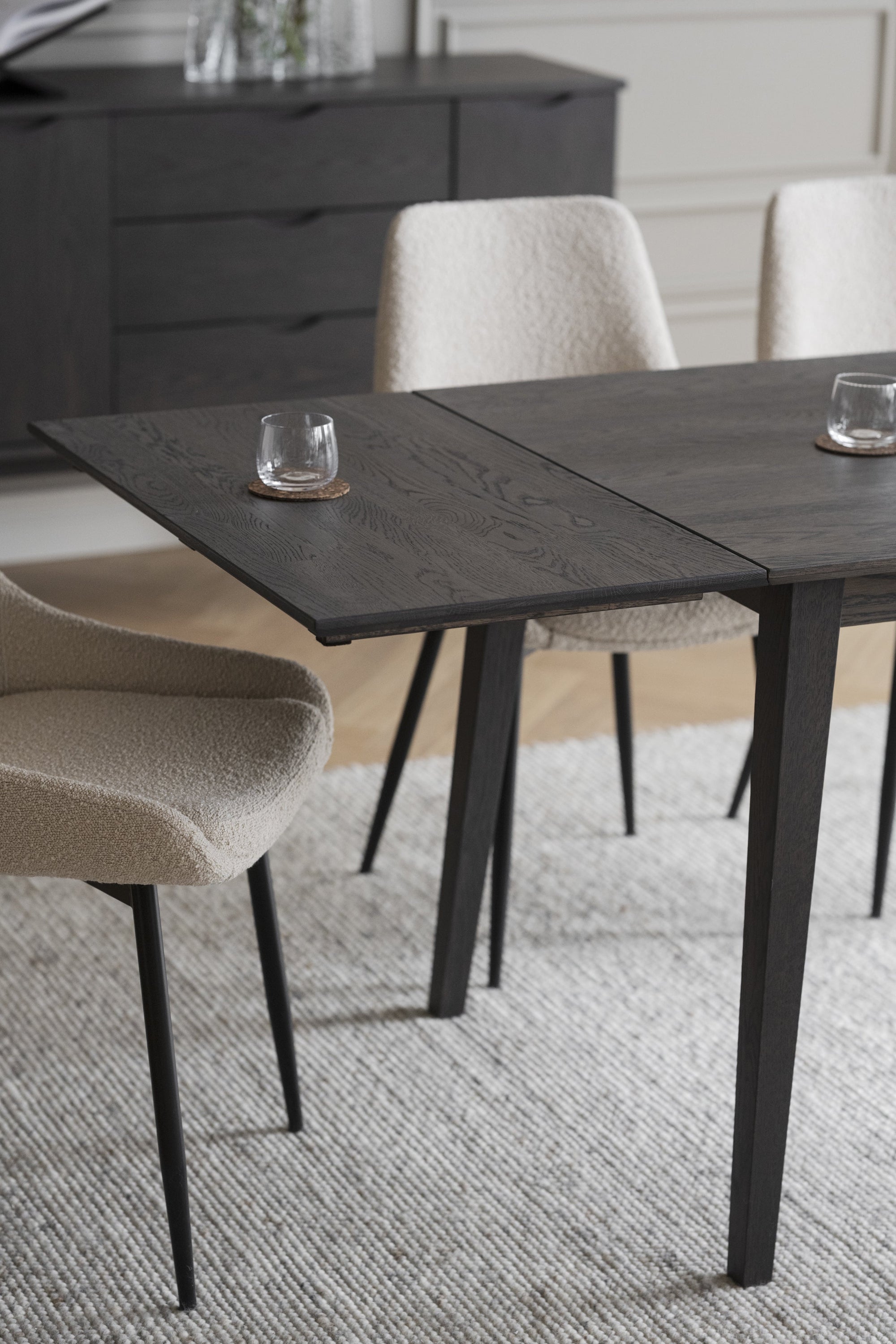 FILIPPA Drop Leaf Table 80CM & 120CM – Dark Brown Oak / Medium 80CM – 5