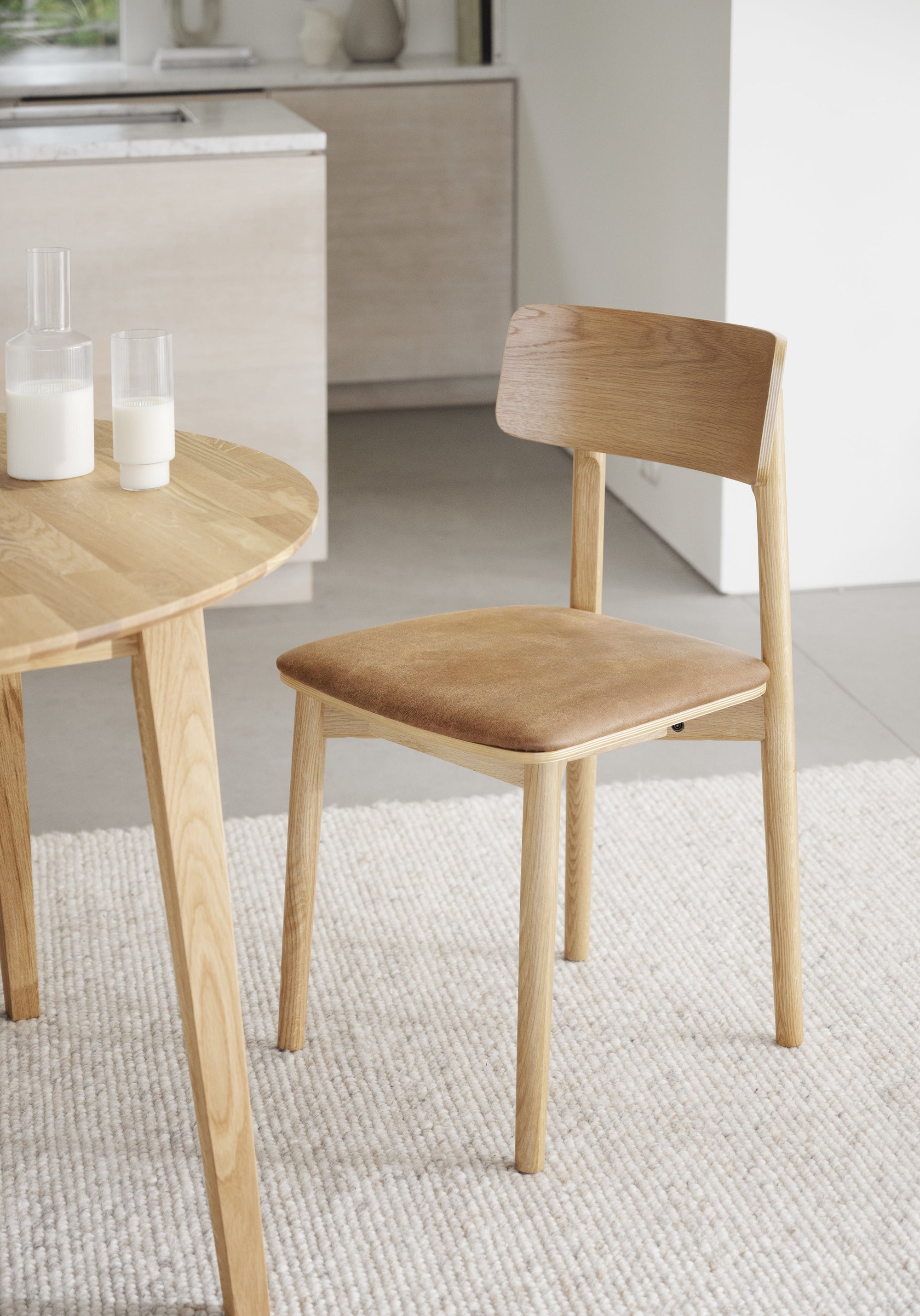 Wolcott Dining Chair (Set of 2) – Natural Oak / Brown – 2