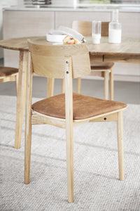 Wolcott Dining Chair (Set of 2) – Natural Oak / Brown – 3