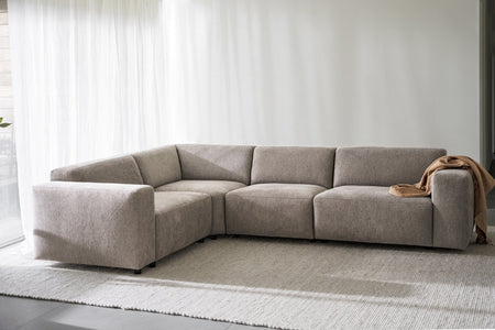 Willard Corner Sofa 2+3 Seater – Beige – 5
