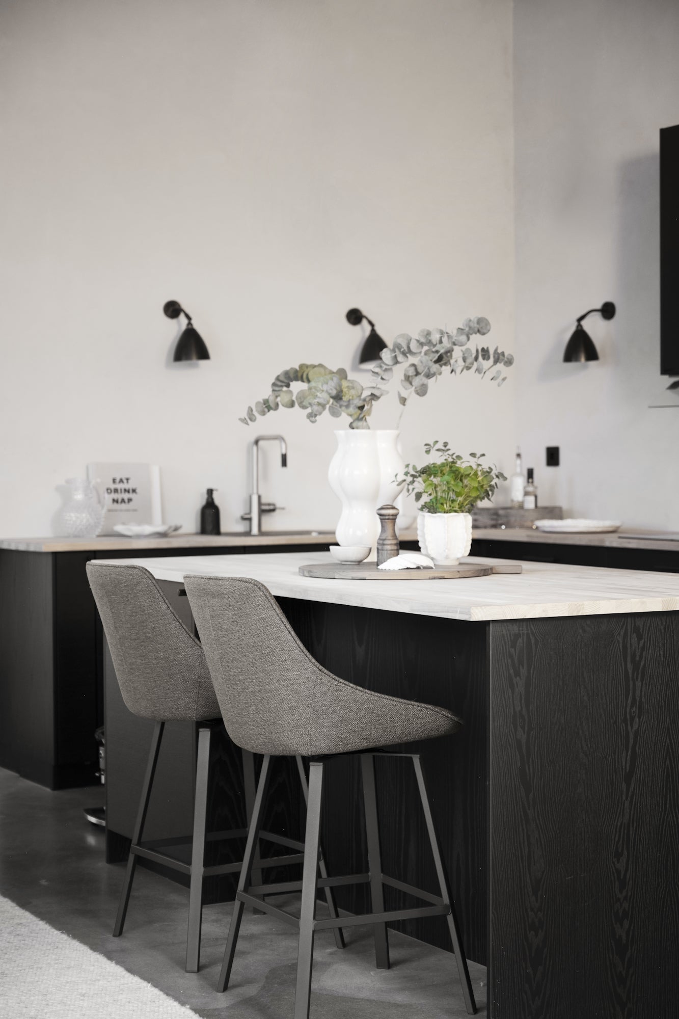 ALISON Barstuhl Dunkelbeige, Drehbar ROWICO