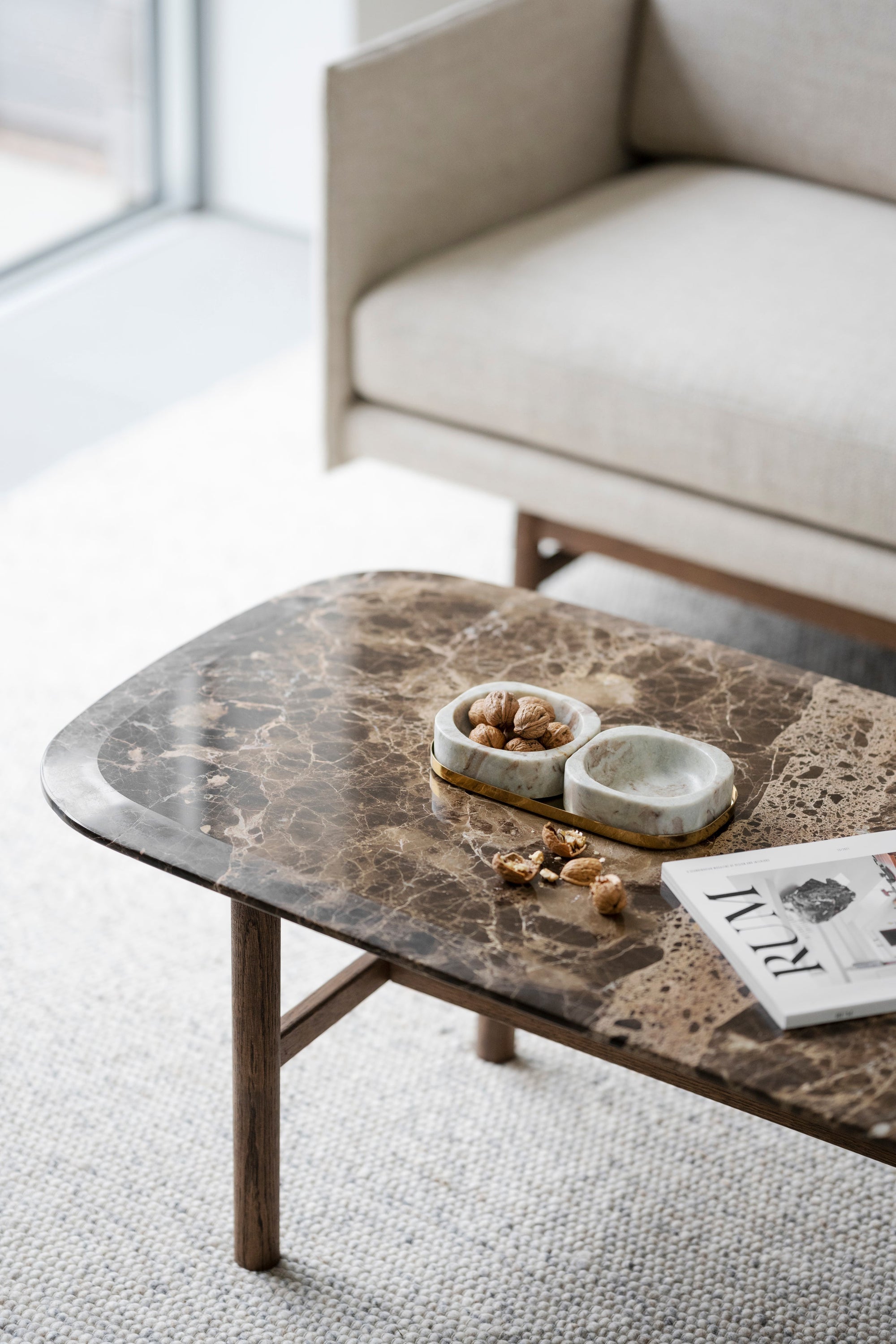 Hammond Marble Coffee Table 135 x 62 cm – Brown – Default Title – 2