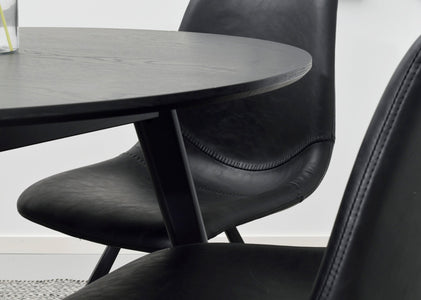 AUBURN Set of 2 Chairs – Black – 11