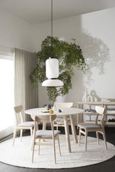 TARANSAY Round Table, Beige Travertine Top, Whitewash Legs Ø 125 CM – Default Title – 2