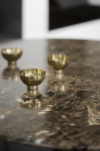TARANSAY Round Table, Brown Travertine Top, Brown Legs Ø 125 CM – Default Title – 5