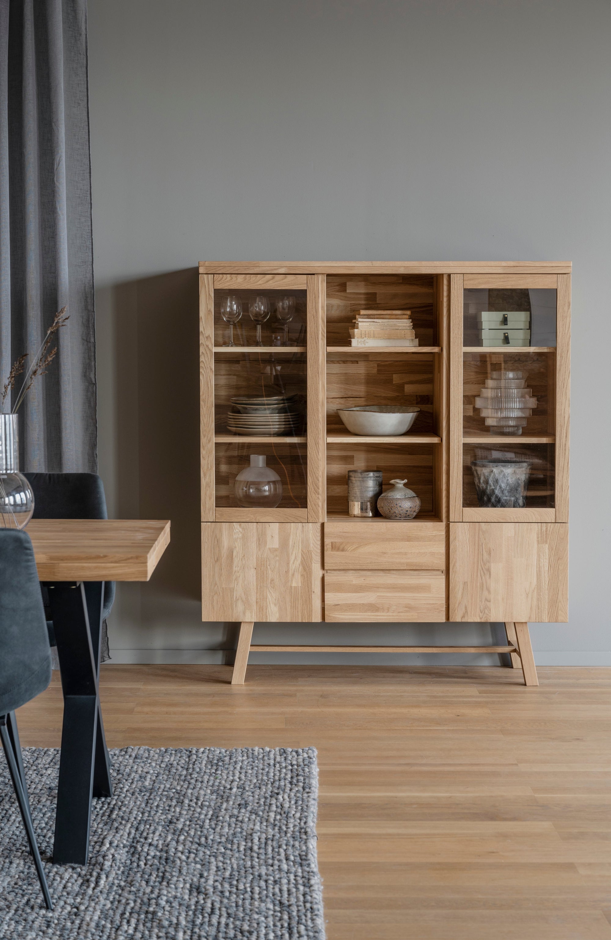 BROOKLYN Oak Vitrine 130 CM – Oak – 2